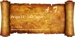 Angeli Tímea névjegykártya