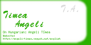timea angeli business card